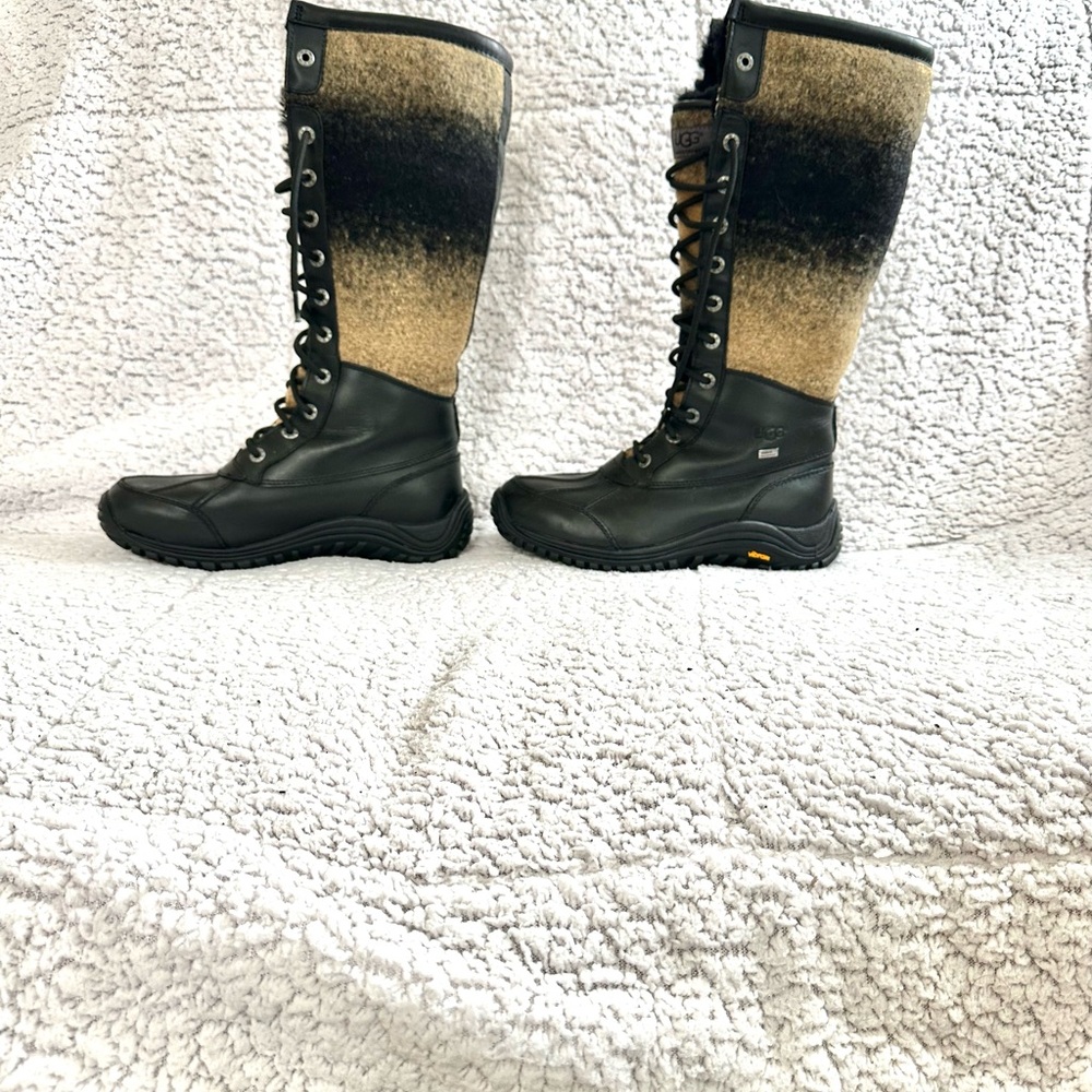 RARE UGG Adirondack Tall Ombre Waterproof Lace-up Snow Boots Size 7 (NWOT)